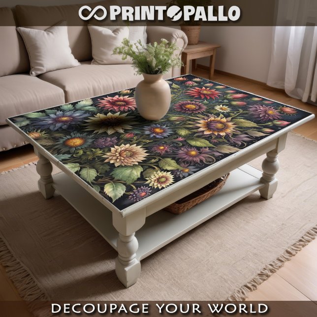 Papier Mousseline Découpage - Fleurs magiques assorties - (Créateur téléchargé)