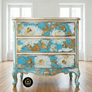 Papier Mousseline Découpage floral rustique vintage 