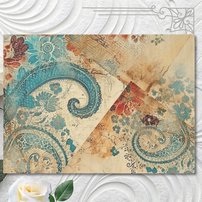 Papier Mousseline Découpage floral vintage (Créateur téléchargé)