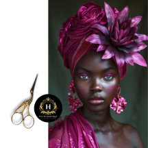 Découpage floral violet élégant afro-américain