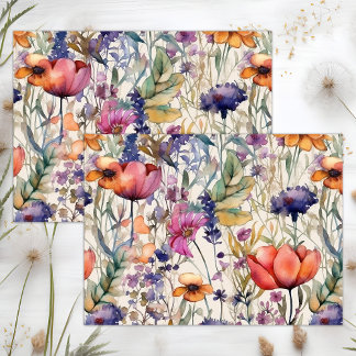 PAPIER MOUSSELINE DÉCOUPAGE FLORALE DE BOHO BRIGHT SPRINTEMPS