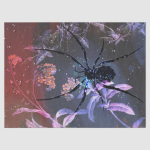 Papier Mousseline Découpage florale de l'araignée gothique