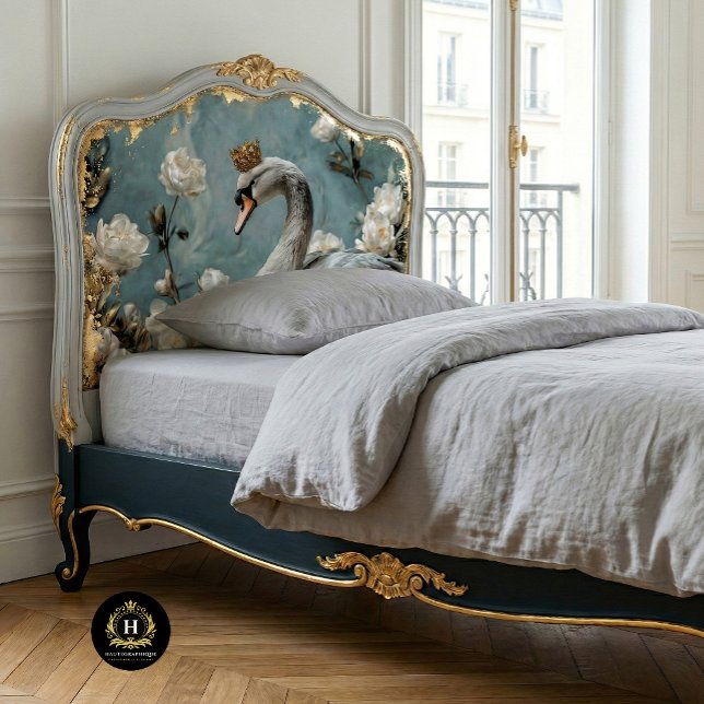 Papier Mousseline Découpage florale Gracial Swan Gold Crown (Créateur téléchargé)