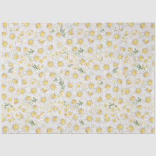 Papier Mousseline Découpage florale mignonne White Daisy