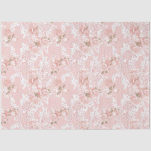 Papier Mousseline Découpage florale vintage Blush Peony