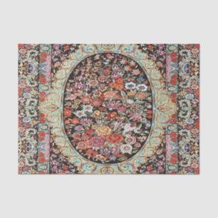 Papier Mousseline Découpage florale Vintage persane des années 60