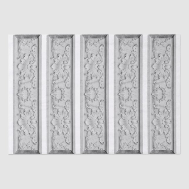 Papier Mousseline Découpage Français Frieze Palmette Scroll Mobilier (Recto)
