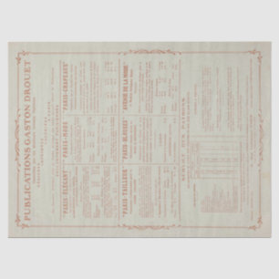 Papier Mousseline Découpage French Fashion Magazine Vert Vintage