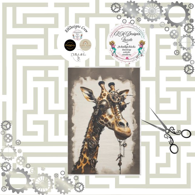 Papier Mousseline Découpage futuriste de chameau de vapeur (Créateur téléchargé)