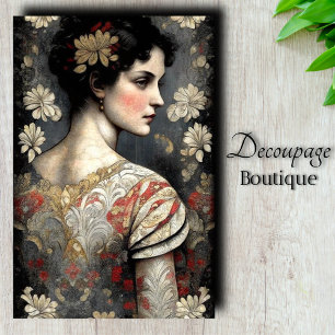 Papier Mousseline Découpage Gilded Grace