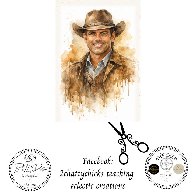 Papier Mousseline Decoupage Good Sherriff Clay Boone  (Créateur téléchargé)