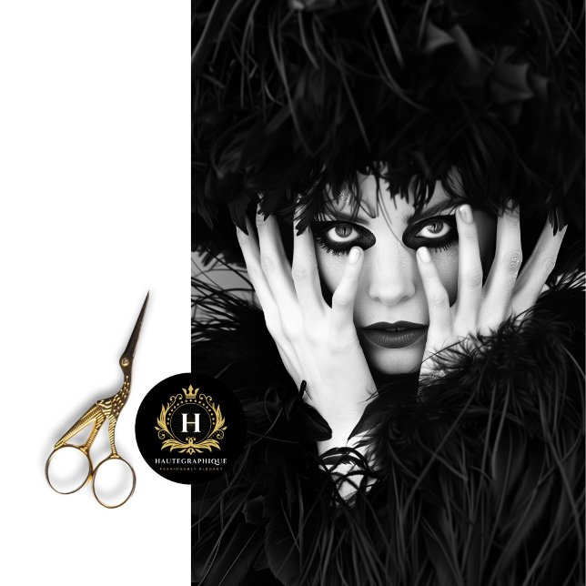 Papier Mousseline Découpage gothique noir blanc Vintage glamour (Créateur téléchargé)