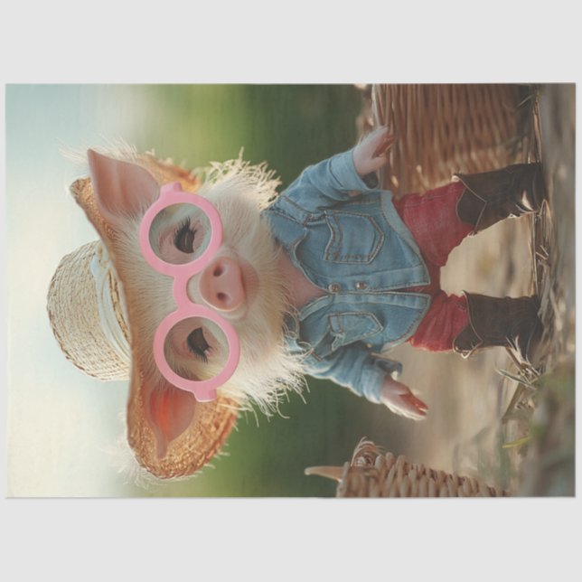 Papier Mousseline Découpage Grosse ferme lunaire en Casquette de pai (Recto)