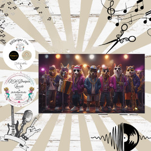 Papier Mousseline Decoupage Hip Hop Dog Band Fourrure Plumes Funk