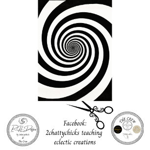 Papier Mousseline Découpage Illusion Optique Spirale Noir & Blanc