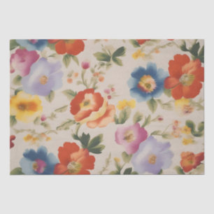 Papier Mousseline Découpage impression de fleurs italiennes /