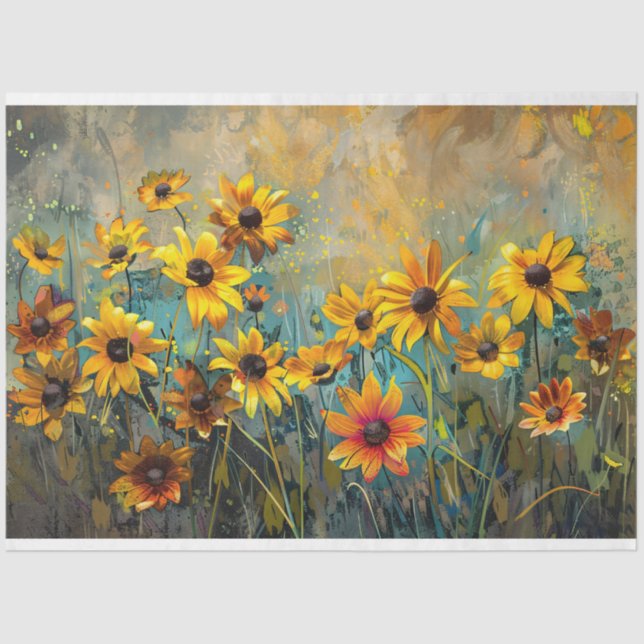 Papier Mousseline Découpage impressionniste de Susan à l'oeil noir (Recto)