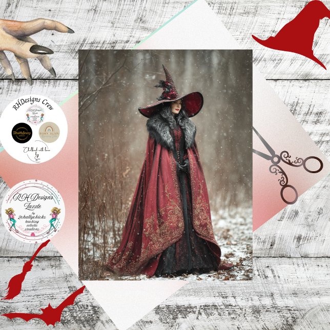 Papier Mousseline Decoupage Irish Winter Witch of Light  (Créateur téléchargé)