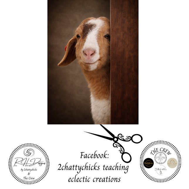 Papier Mousseline Decoupage Jerry Goat Funny Farmyard Troublemaker  (Créateur téléchargé)