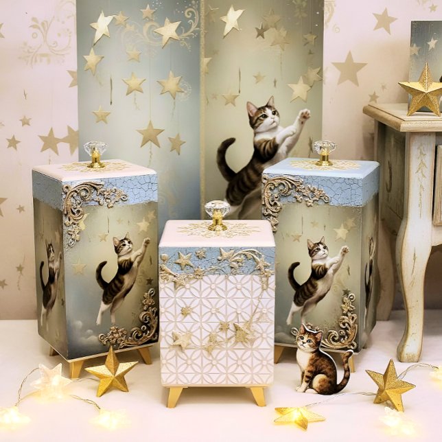 Papier Mousseline Découpage Kit Chaton Céleste (Créateur téléchargé)