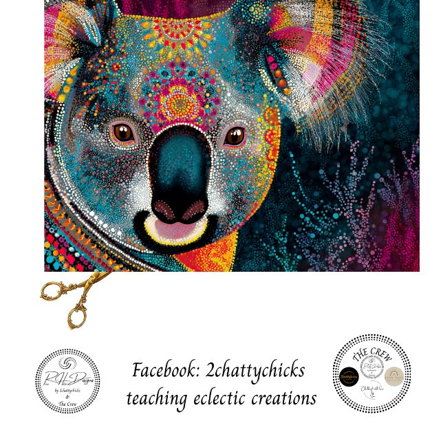 Papier Mousseline Découpage Koala Art aborigène  (Créateur téléchargé)