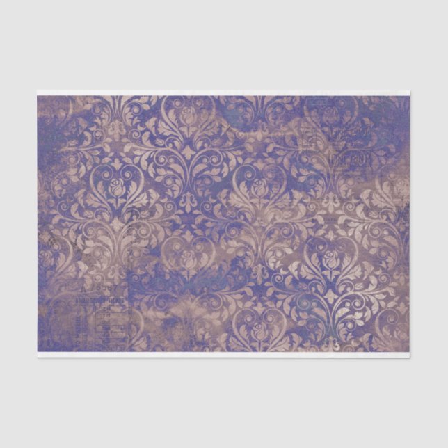 Papier Mousseline Découpage Lavande Mystique  (Recto)