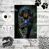 Découpage Leopard taches sombres perçage du regard