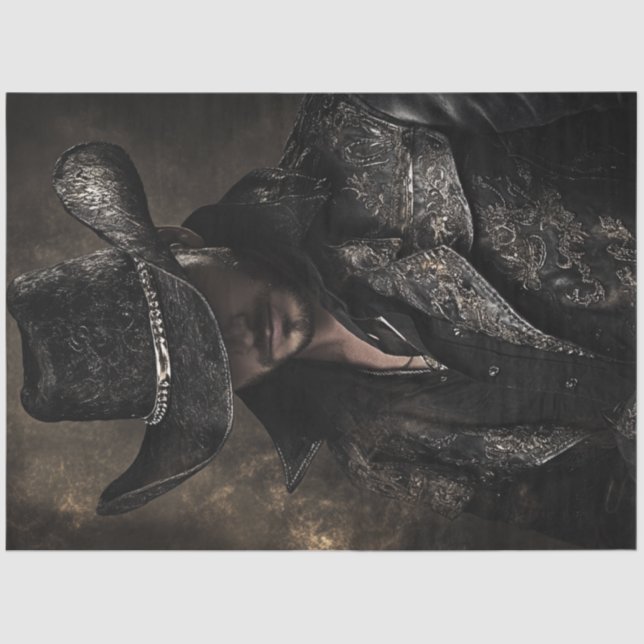 Papier Mousseline Découpage L'hors-la-loi occidentale dans Black-Jac (Recto)