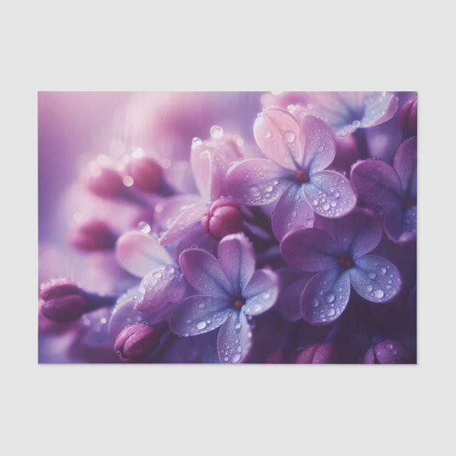 Papier Mousseline Découpage Lilas (Recto)