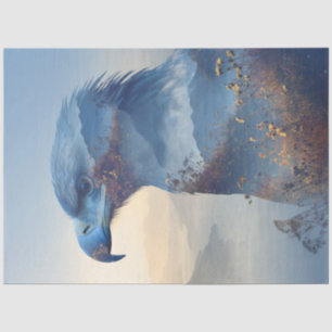 Papier Mousseline Découpage Majestic Aigle Double Exposition Montagn