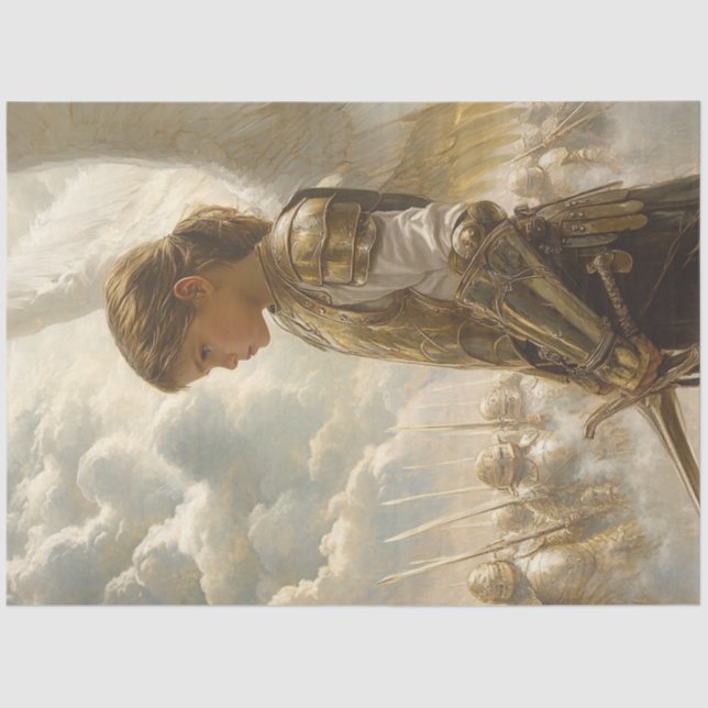 Papier Mousseline Découpage Majestic Angelic Angel prêt à la bataill (Recto)