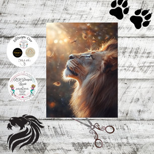 Papier Mousseline Découpage Majestic Lion Aariah Lion de Dieu