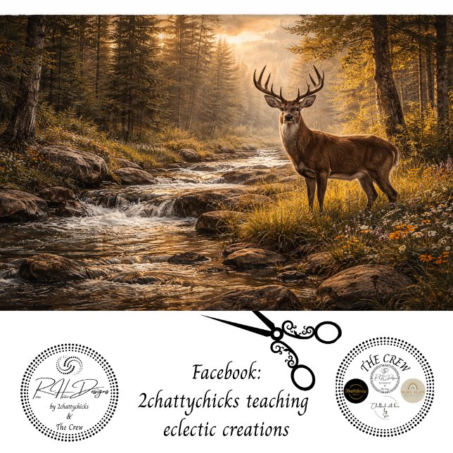 Papier Mousseline Decoupage Majestic Wildlife Deer Standing Field (Créateur téléchargé)