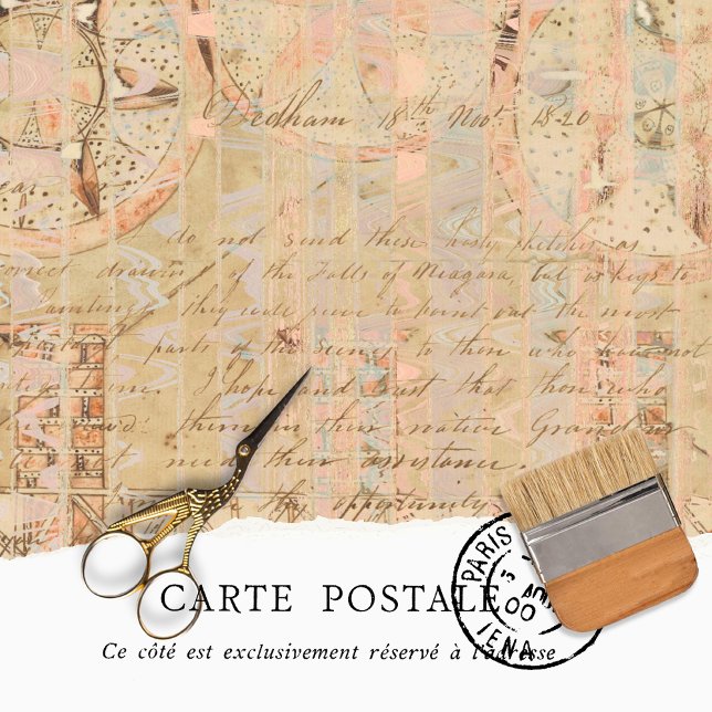 Papier Mousseline Découpage manuscrite vintage de texture rustique (Créateur téléchargé)