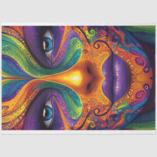 Papier Mousseline Découpage Masque Mardi Gras Vibrant