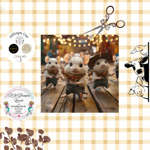 Papier Mousseline Découpage Mélange de danse de ligne Whimsical