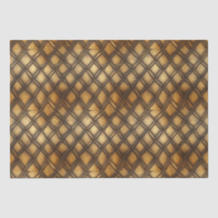 PAPIER MOUSSELINE DÉCOUPAGE MÉTALLIQUE EN BOIS D'OR