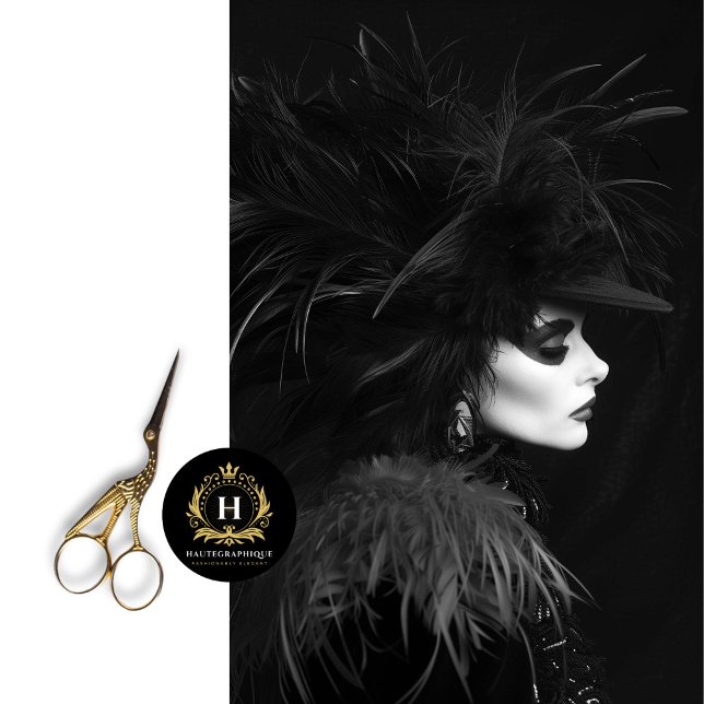 Papier Mousseline Découpage mode avant-gardiste noir et blanc (Créateur téléchargé)