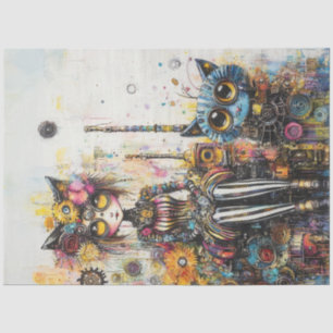 Papier Mousseline Découpage mode de l'ère victorienne Futuriste Boho