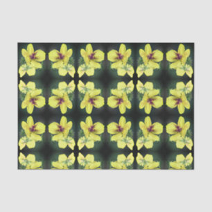Papier Mousseline Découpage Motif Abstrait Fleur sauvage jaune