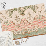 Papier Mousseline Découpage Motif décoratif vintage vert Mint<br><div class="desc">Belle conception vintage de bordure dans les tons vert menthe et marron. Parfait pour les projets artisanaux et de découpage.</div>