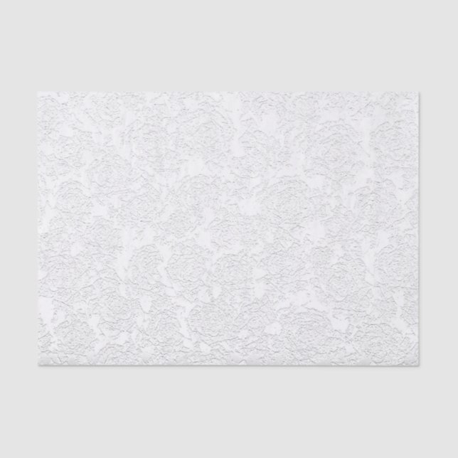 Papier Mousseline Découpage Motif Succulent Elégant Blanc (Recto)