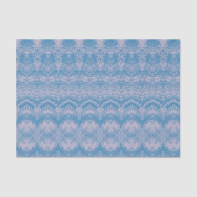 Papier Mousseline Découpage Motif vintage Antique Blue Pastel (Recto)