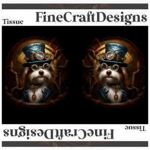 Papier Mousseline Découpage Mousseline Steampunk Chien Encre Fausse