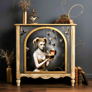 Papier Mousseline Decoupage Mysterie Woman