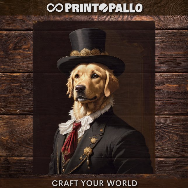 Papier Mousseline Découpage - Noble Golden Retriever - (Créateur téléchargé)