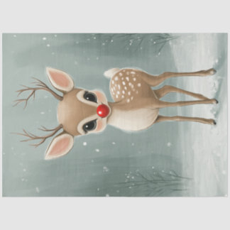 Papier Mousseline Découpage Noël du rudolph hivernal