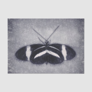 Papier Mousseline Découpage noir blanc antique Vintage papillon