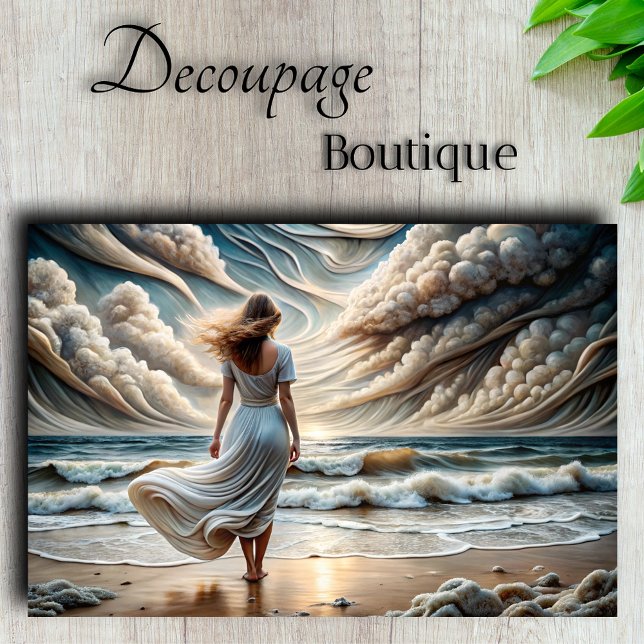 Papier Mousseline Découpage Ocean Reverie (Ocean Reverie Decoupage Tissue Paper)