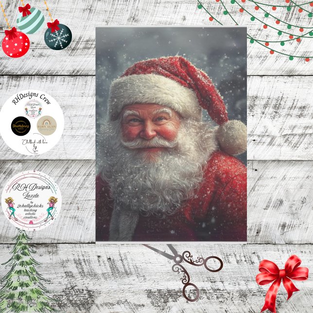 Papier Mousseline Découpage Ole Saint Nick Santa Claus (Créateur téléchargé)